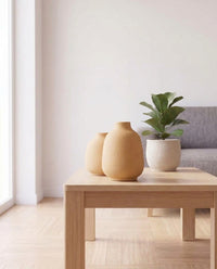 Boho Textured Vase Set of 2 – Neutral Decorative Vases 9