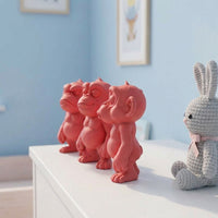 Curious Monkey Figurine Set (3-Piece) — Playful Sculptural Decor 3