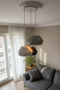 Modern Geometric 3-Light Pendant Ceiling Light – Contemporary Cluster Hanging Fixture 16