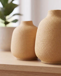 Boho Textured Vase Set of 2 – Neutral Decorative Vases 14