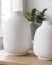 Boho Textured Vase Set of 2 – Neutral Decorative Vases 16
