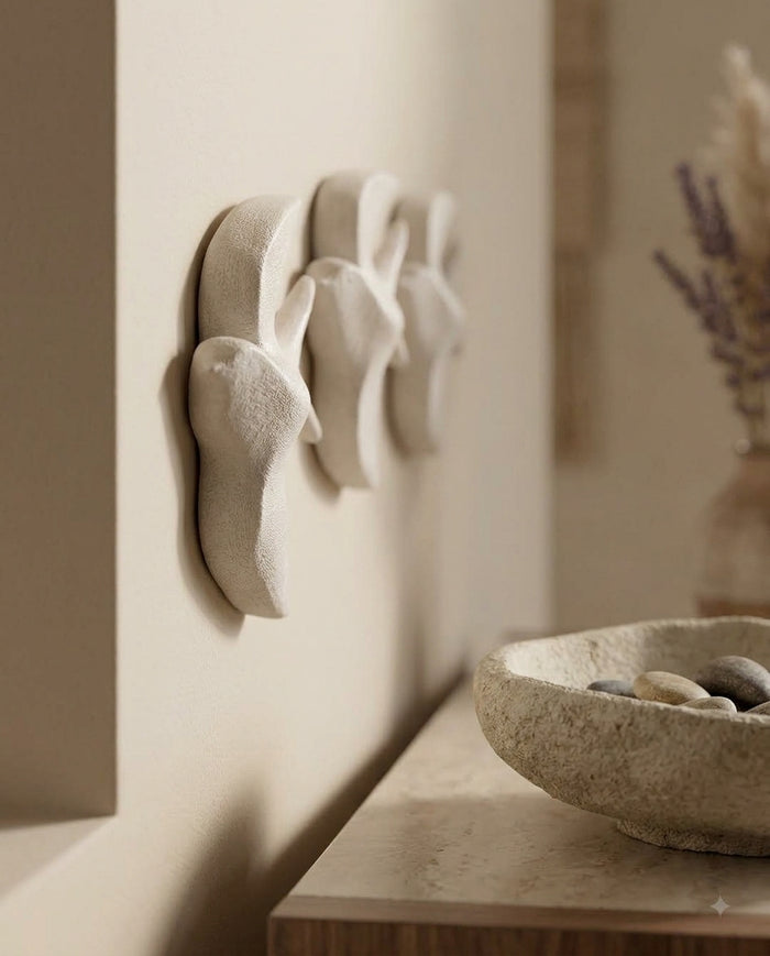 Swallow Bird Wall Art Set (3-Piece) — Sculptural Flying Birds Wall Decor