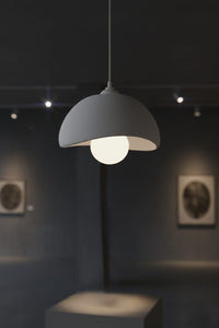 Textured Dome Pendant Light — Modern Flowerpot-Style Ceiling Lamp with Glass Globe 2