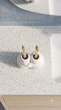 Hugging Couple Toothbrush Holder – Cute His & Hers Bathroom Decor, 3D Printed 22