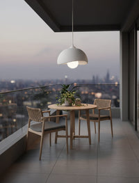 Textured Dome Pendant Light — Modern Flowerpot-Style Ceiling Lamp with Glass Globe 3
