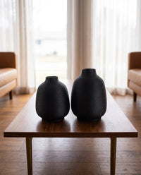 Boho Textured Vase Set of 2 – Neutral Decorative Vases 7