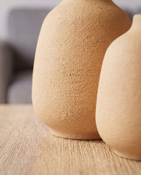 Boho Textured Vase Set of 2 – Neutral Decorative Vases 11
