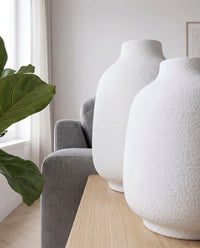 Boho Textured Vase Set of 2 – Neutral Decorative Vases 19