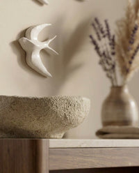 Swallow Bird Wall Art Set (3-Piece) — Sculptural Flying Birds Wall Decor 3