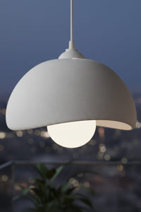 Textured Dome Pendant Light — Modern Flowerpot-Style Ceiling Lamp with Glass Globe 9
