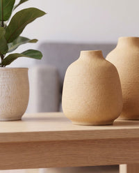 Boho Textured Vase Set of 2 – Neutral Decorative Vases 12