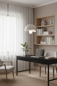 Textured Dome Pendant Light — Modern Flowerpot-Style Ceiling Lamp with Glass Globe 10
