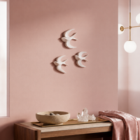 Swallow Bird Wall Art Set (3-Piece) — Sculptural Flying Birds Wall Decor 2