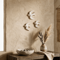 Swallow Bird Wall Art Set (3-Piece) — Sculptural Flying Birds Wall Decor 4