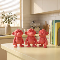 Curious Monkey Figurine Set (3-Piece) — Playful Sculptural Decor 3