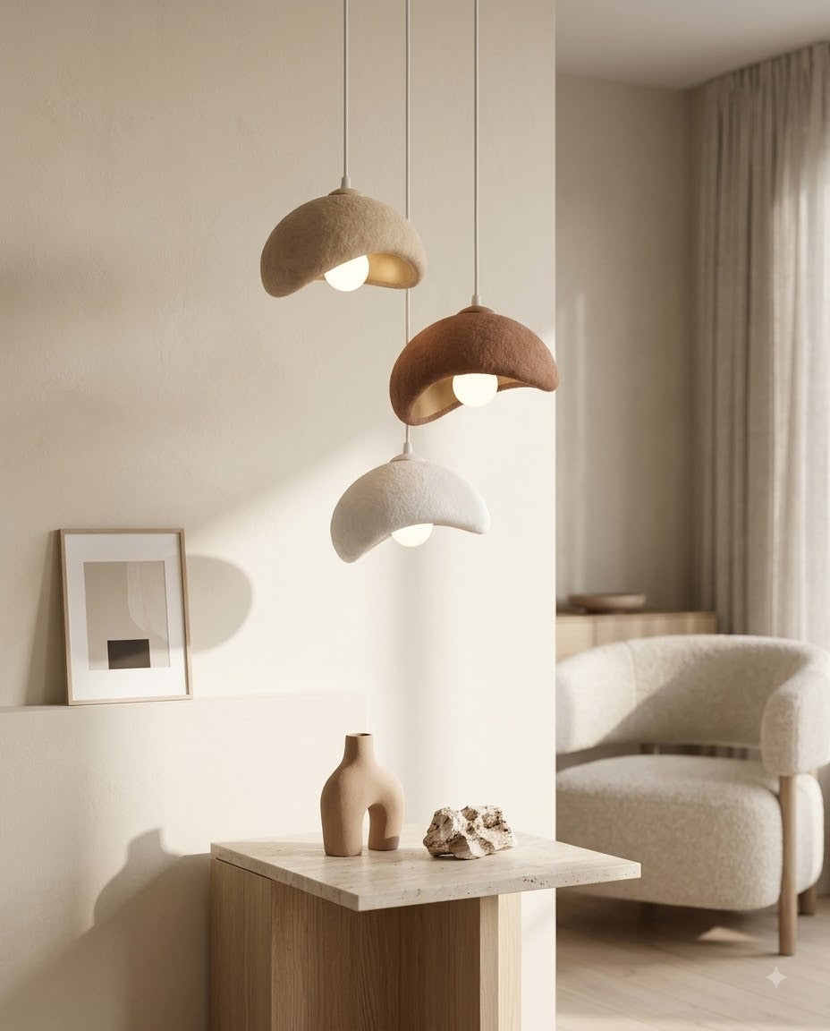 3-Light Moon Dome Pendant Chandelier — Sculptural Modern Lighting