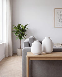 Boho Textured Vase Set of 2 – Neutral Decorative Vases 15