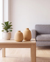 Boho Textured Vase Set of 2 – Neutral Decorative Vases 8