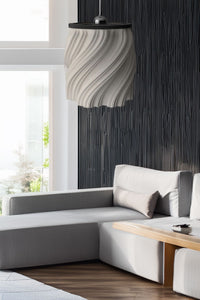 Modern Swirl Pendant Light | Twisted Textured Lamp Shade for Kitchen & Living Room 3