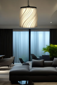 Modern Swirl Pendant Light | Twisted Textured Lamp Shade for Kitchen & Living Room 5